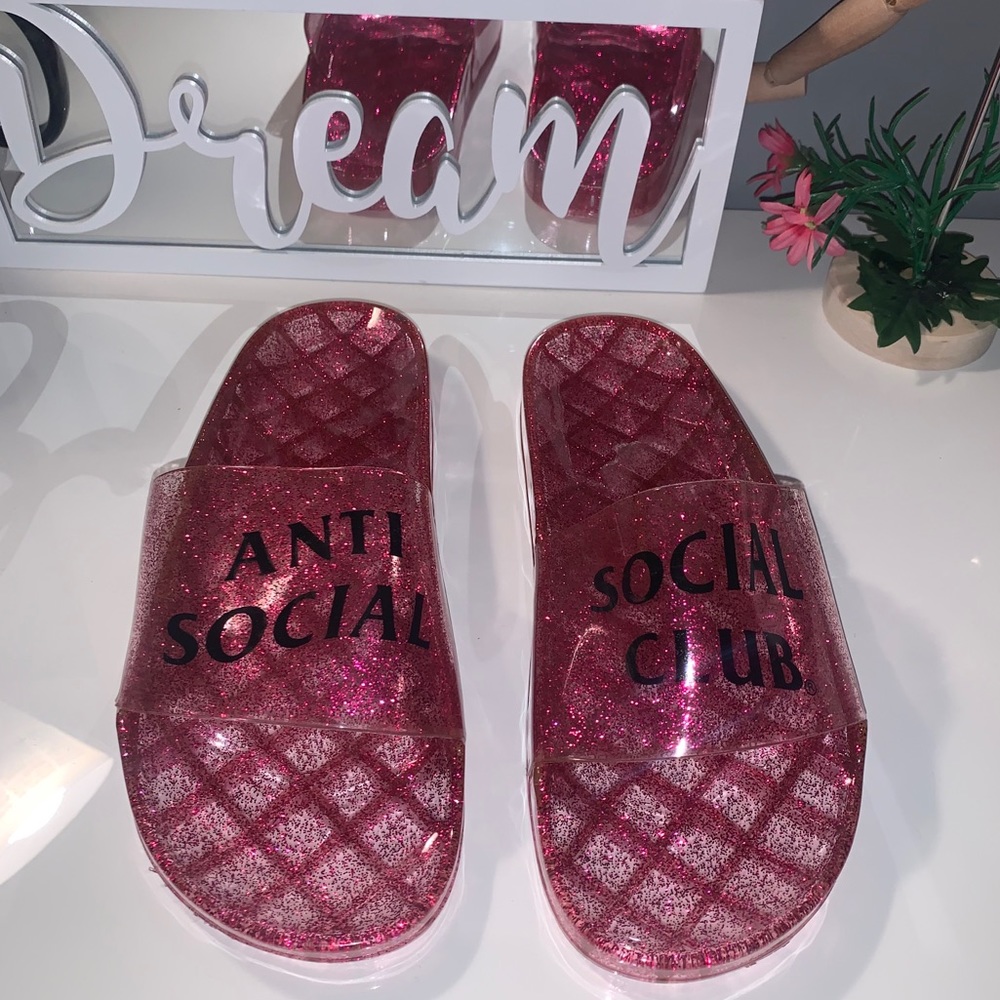 🎉HOST PICK! Anti Social Social Club Glitter Slide PRICE is FiRM - Picture 10 of 12